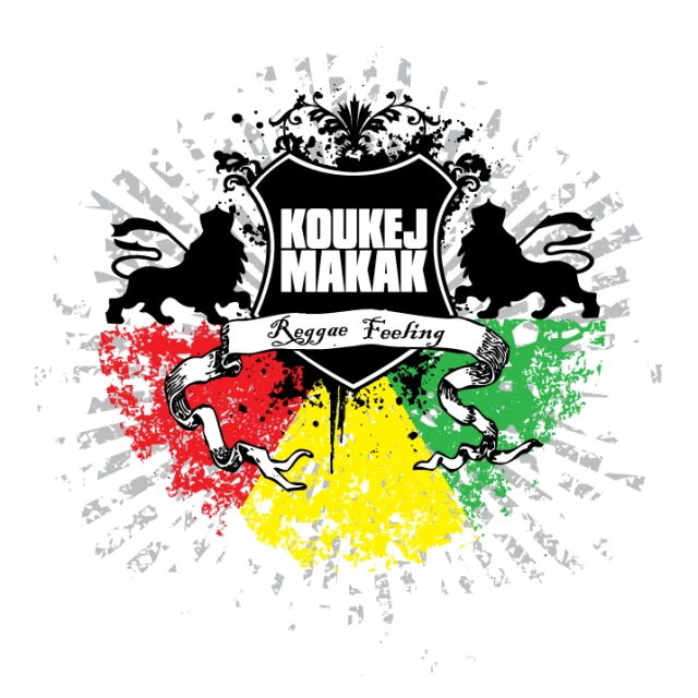 an image of a badge on the color of reggae