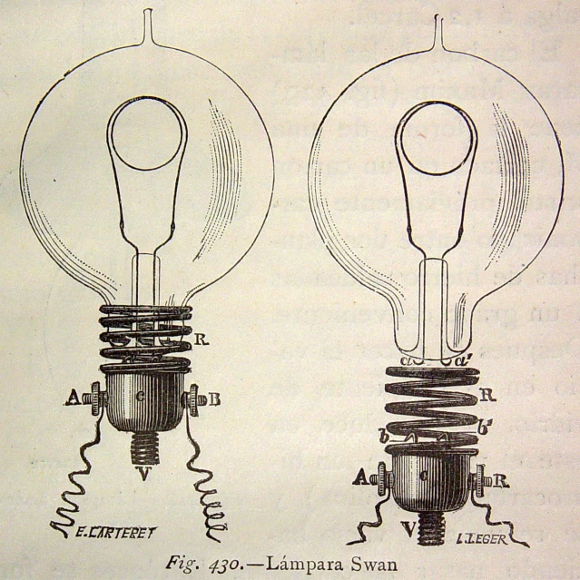 two light bulbs are shown with measurements attached