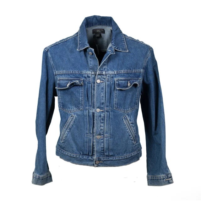 an image of a jean jacket on a white background