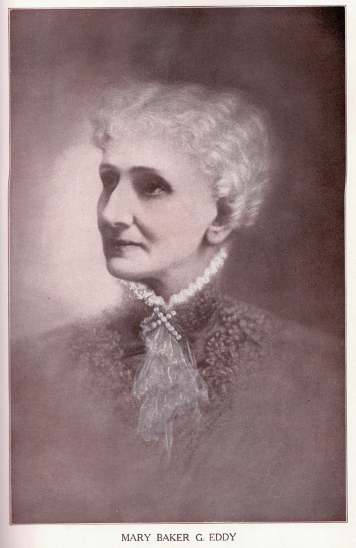 a portrait of mary p parker eddy in her pograph