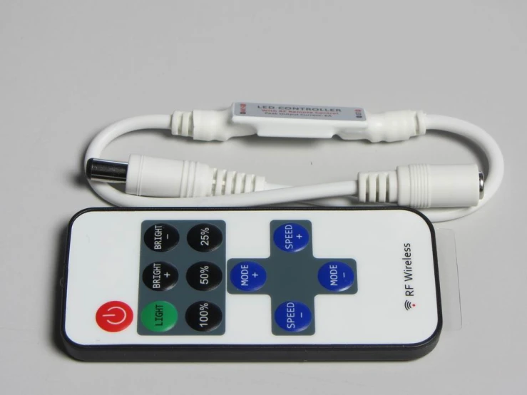 a wii controller plugged in to a device