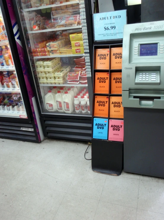 the grocery store has its own vending machine