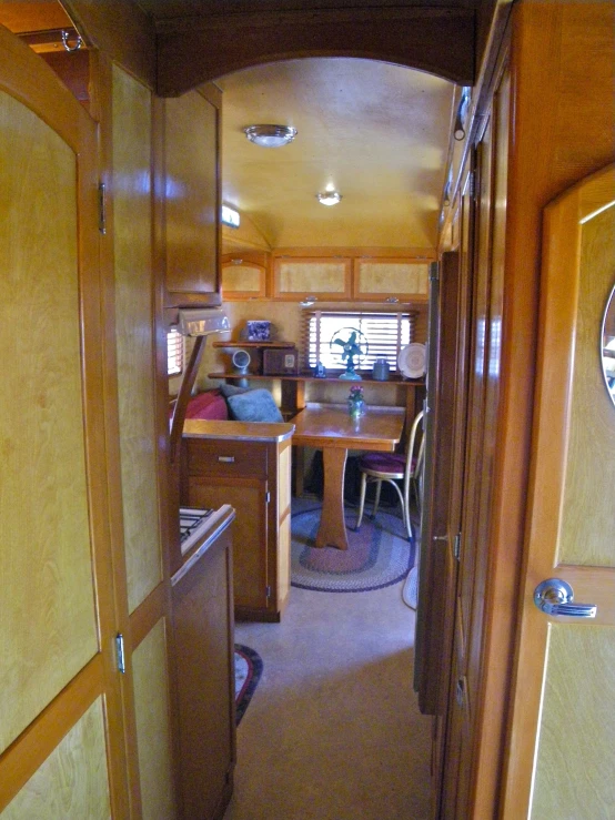 a galley in an old fashioned wooden house