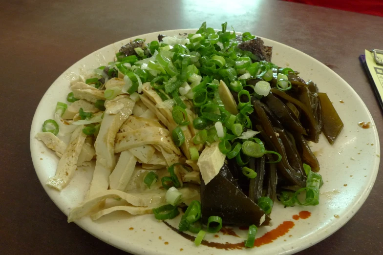 a dish is set on a white plate