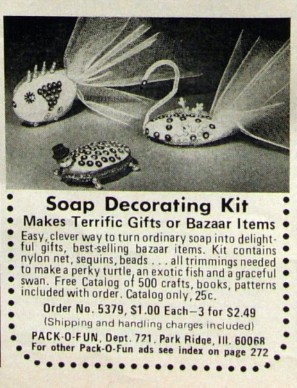 the advertit is advertising soap decor kit