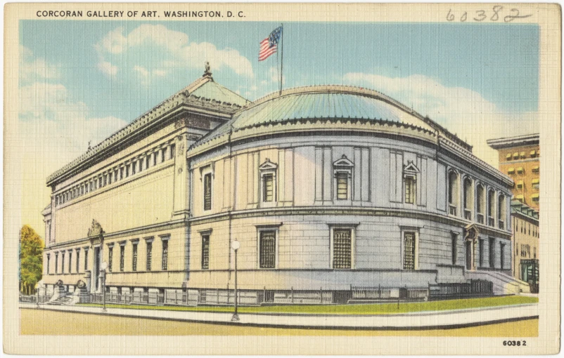 this is a picture of an old postcard depicting the courthouse