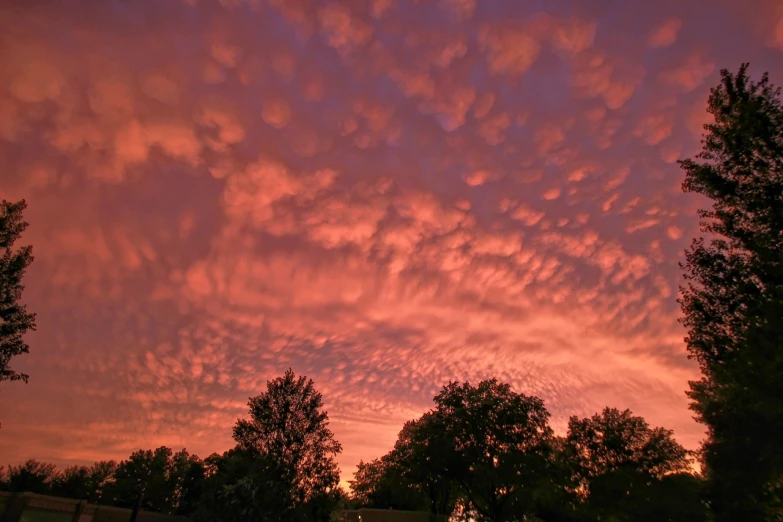 this is some kind of pinkish looking sky at night