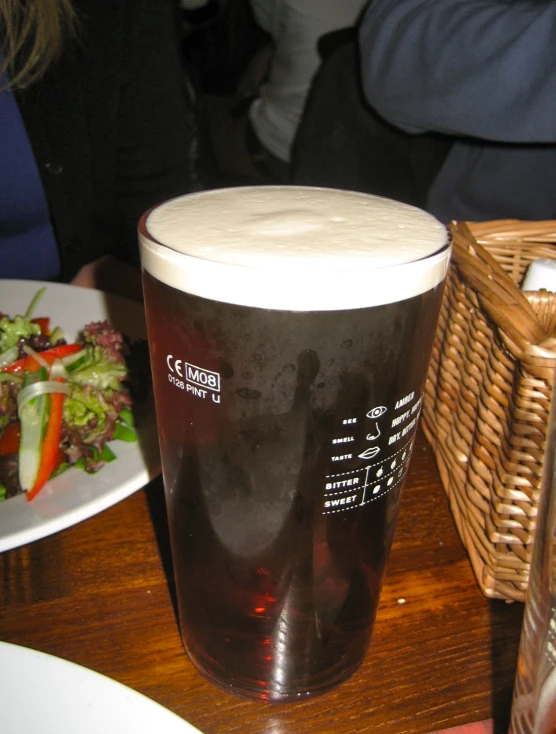 a close up of a drink on a table