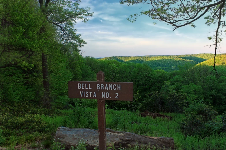 a sign indicates the directions for the trails