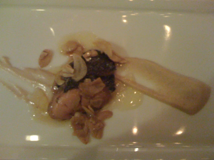 small desert on a white plate in a white dish