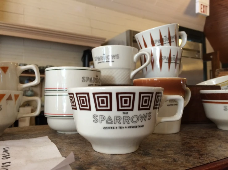 this is an image of various cups and plates