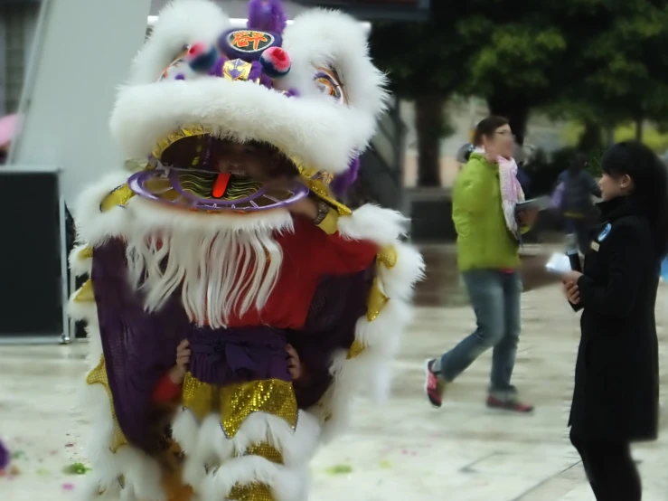 an elaborate costume for a parade of people