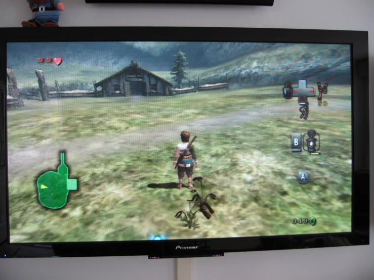 a wii gaming system is displayed on its screen