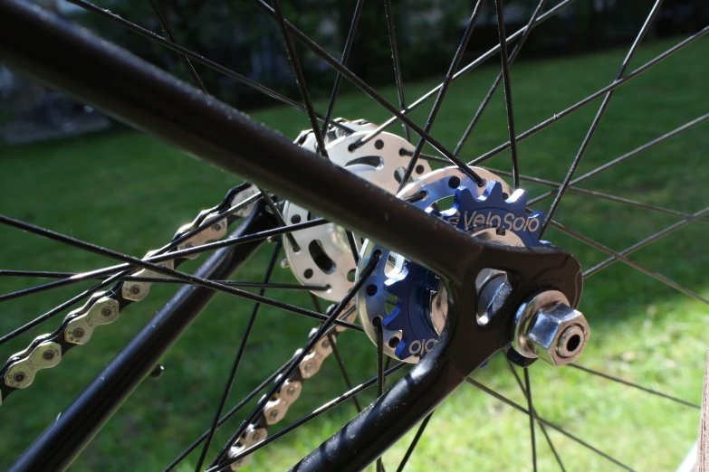 an image of the rear wheel of a bicycle