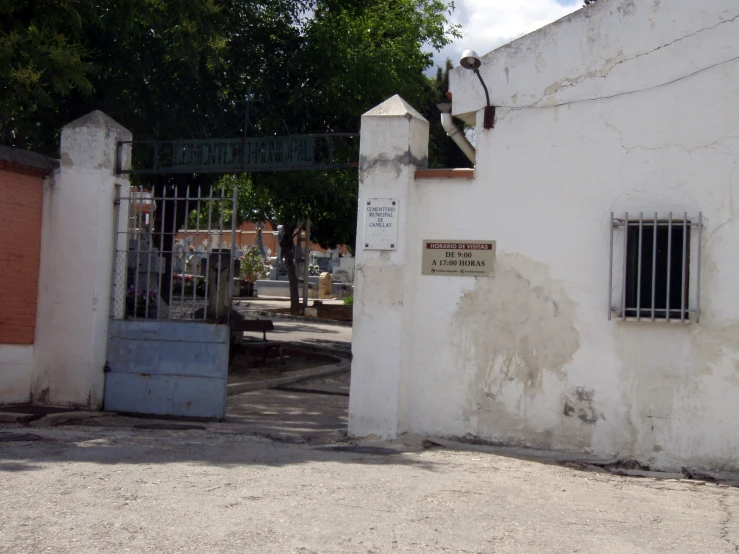 a couple of gates into an old cemetery