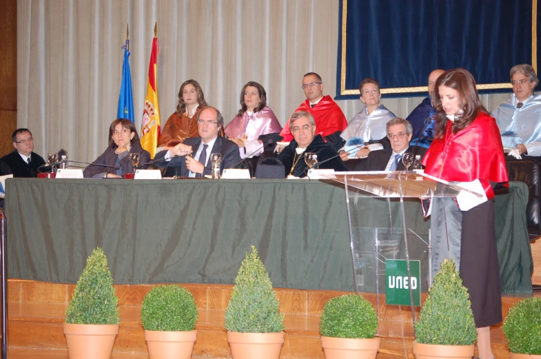 a group of people at a public meeting