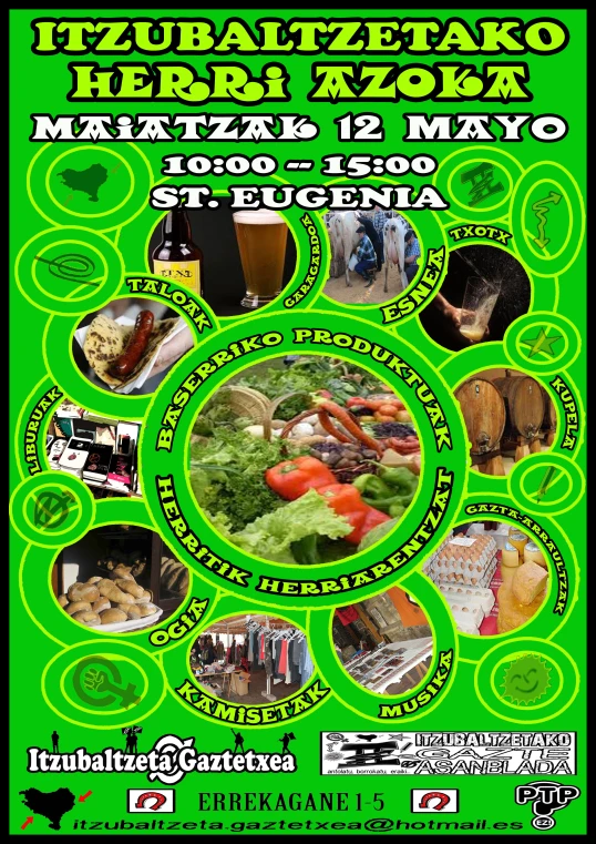 an advertit for the event showing images of various food items