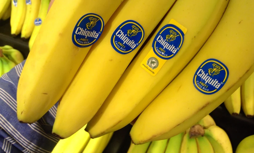 bunches of yellow bananas are being displayed at a store