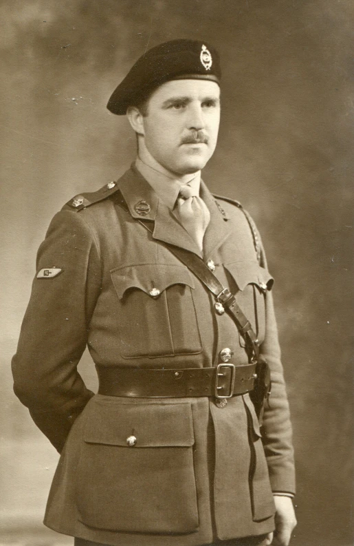 an old po of a man in military uniform