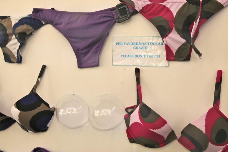 a display in a clothing store with underwear