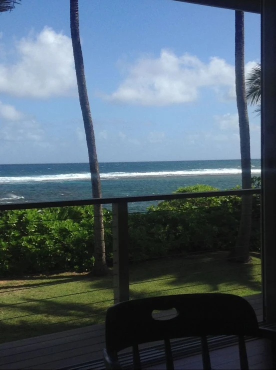 a table with a view to the beach