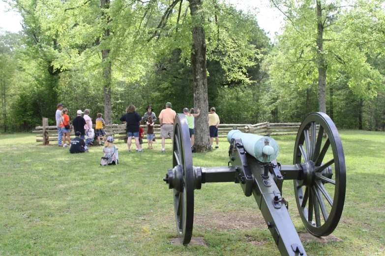 a cannon that is sitting on the grass