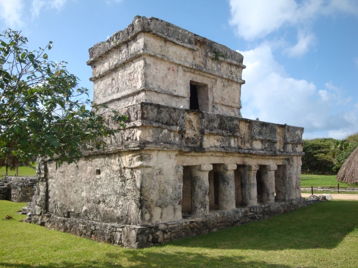 an old building made from stone with stairs