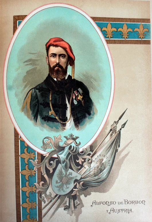 a portrait of the emperor in a picture frame