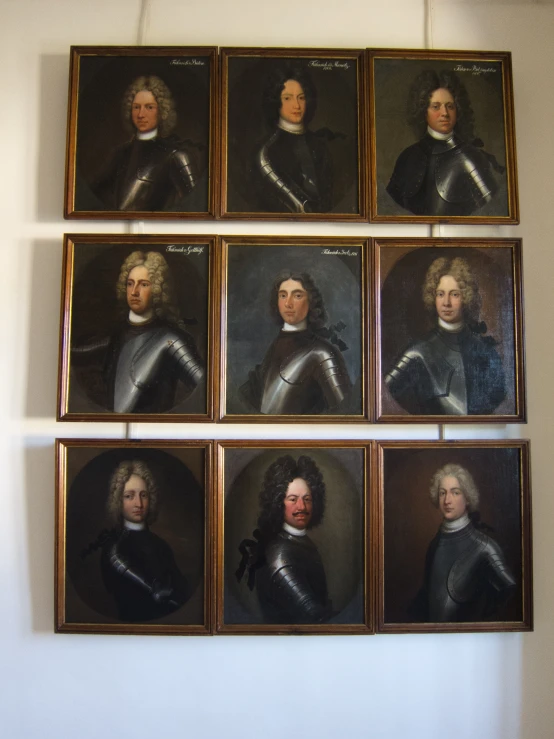 many portraits of men with different leathers on their clothes