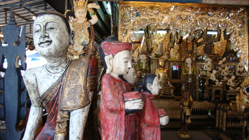 a chinese souvenir with two men in red robes