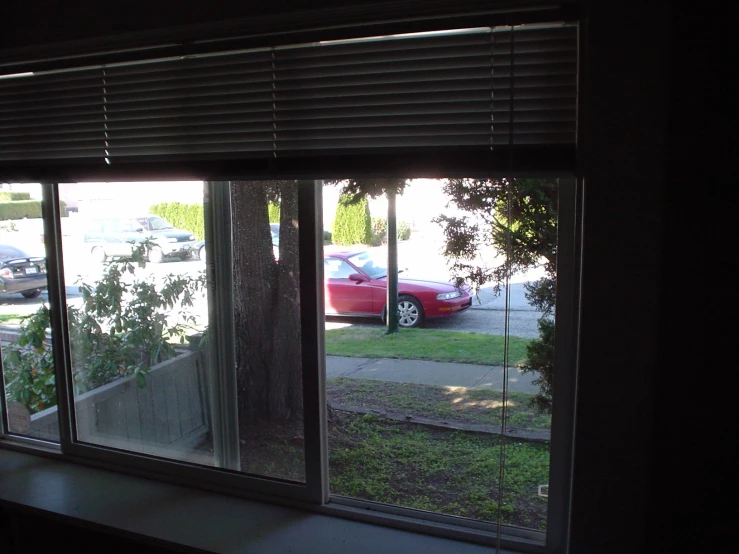 a window overlooking the outside in an apartment