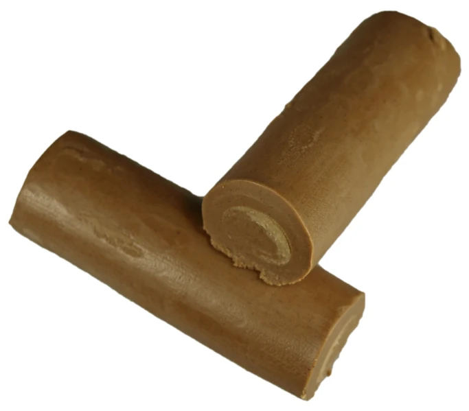 rolled up brown paper on top of each other