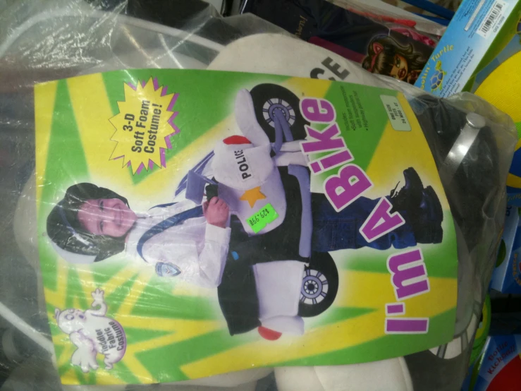 a package with a child in a police uniform on it