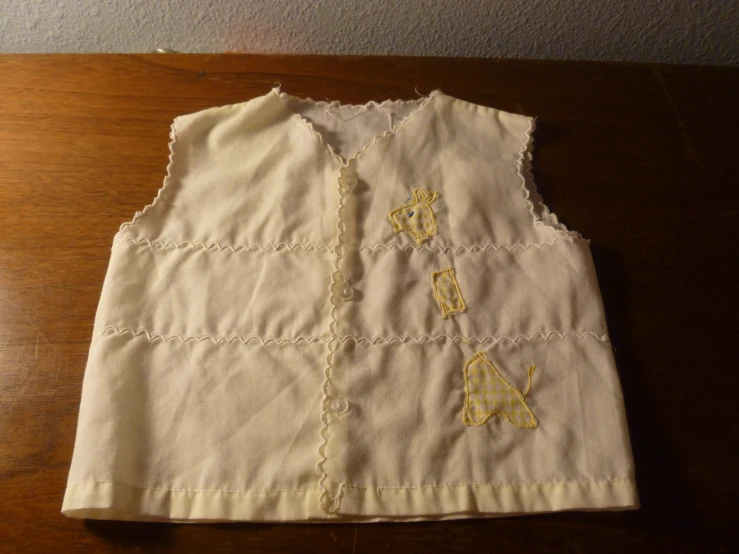 an old blouse with the giraffes embroidered on it