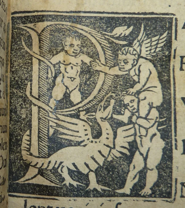 a very old book with an image of a man on it