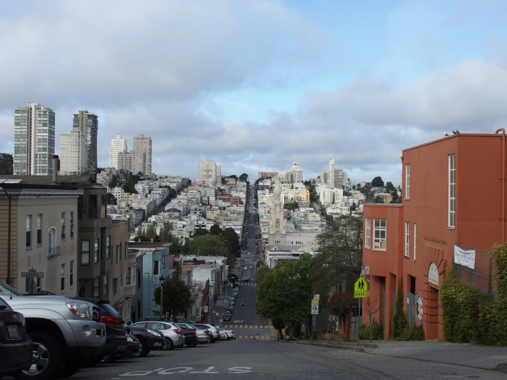 an urban view with the city in the distance