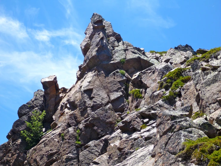 some large rocks and a very pretty sky