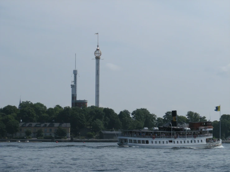 a large boat that is sailing on water