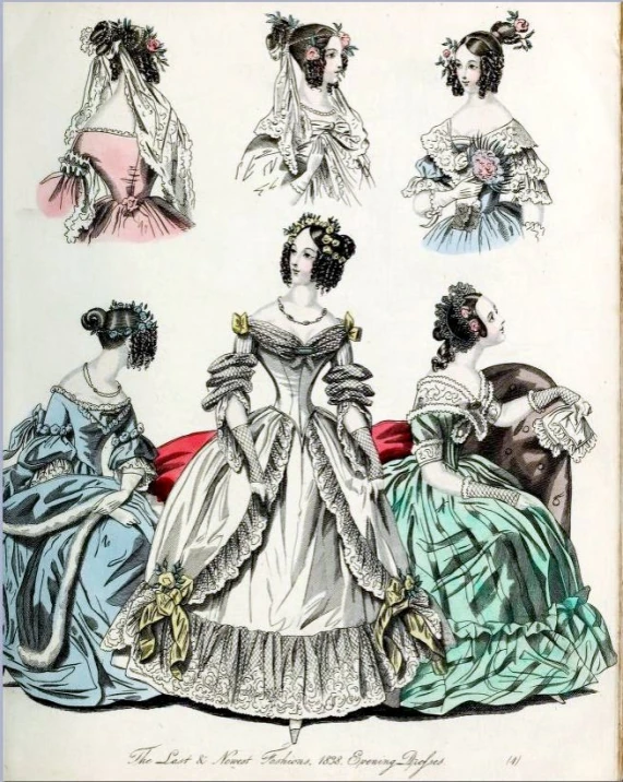 a victorian dress pattern with five different types of clothes