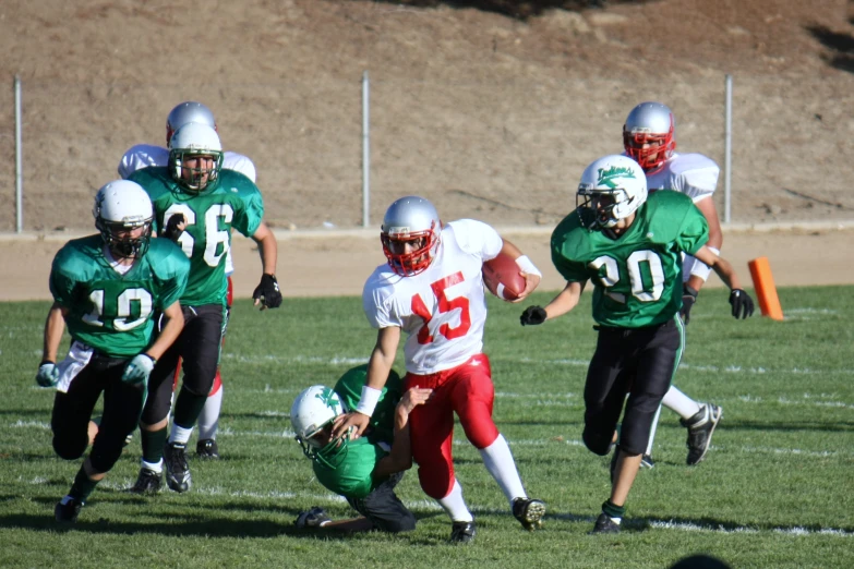 there are many young men on this field playing football