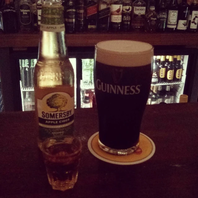 a close up of beer and beverage on a table