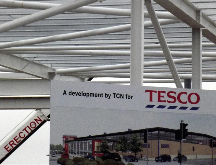 the signs outside of tesco show how fast it is