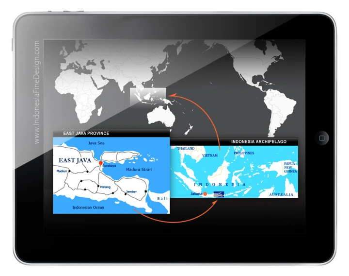 an image of a tablet with a map showing what it is