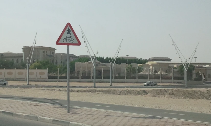 street sign indicating the presence of a bicycle path