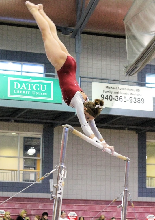 a person doing a high jump at a sports event