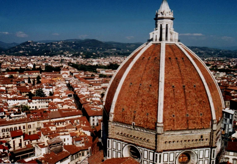 the dome of the old cathedral is in the center of the city