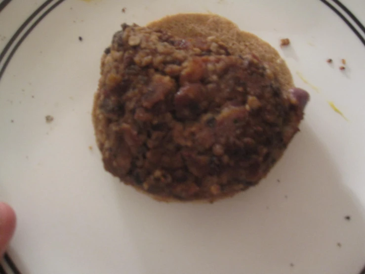 a close up of a person holding a plate with a cookies on it