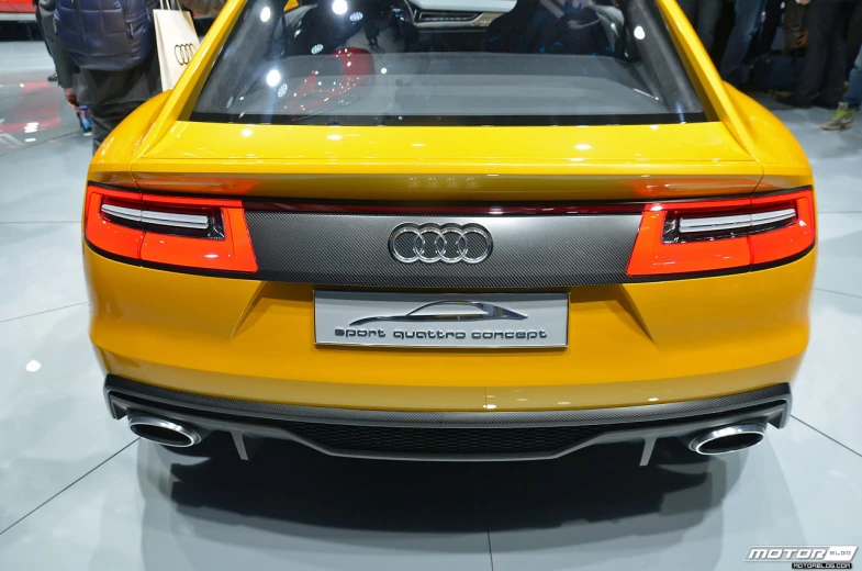 an image of the tail lights of a audi