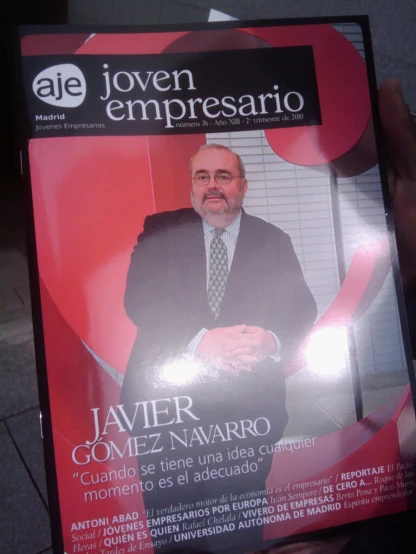 an advertit featuring a person on a cover of a magazine