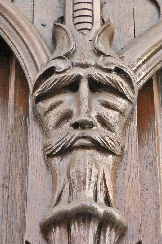 metal details on the side of a wooden structure